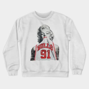 Retro - Marilyn Monroe Chicago Dennis Rodman white Crewneck Sweatshirt